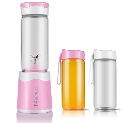 China Car 12.8 oz. /380ml Personal Mini Travel Blender with 2PCS Glass Jar and 4000mAh USB Rechargeable Battery for sale