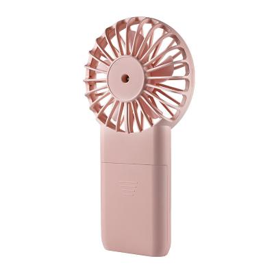 China Hotel Portable Usb Rechargeable Mini Fan With LED Light Mini Fan Low Voltage for sale