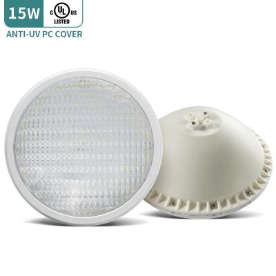 China Theme Park Swimming Pool 12 Volt 15W IP68 Waterproof ABS Material PAR56 LED Pool Lights for sale