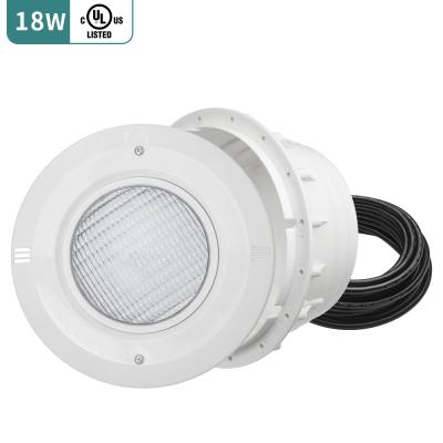 China 676UL Series 18W IP68 Flat Pool Light Waterproof LED Pool Structure PAR56 Theme Park Pool Light with One Set of Lamps for sale