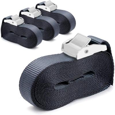 China Polyester 4 Pack 1inch 25mm Cam 250kg Buckle Endless Tie Down Tie Down Small Ratchet Tie Down Straps For Kayak for sale