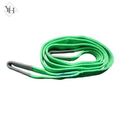 China Webbing Sling For Lifting Manufacturer Producing Polyester 2 Ton Webbing Sling 60mm Green Color Flat Lifting Sling for sale