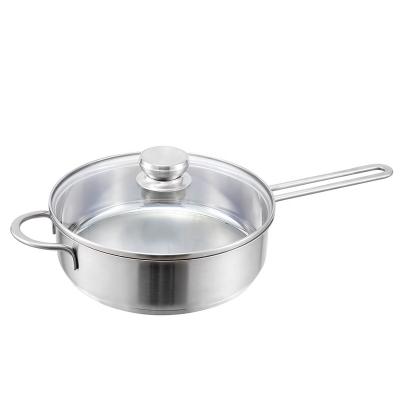 China Modern Wholesale High Quality Home Kitchen Custom Cooking Pot Non Stick Cookware Stainless Steel Frying Pan for sale