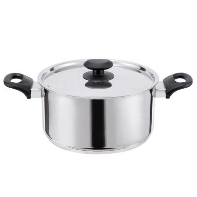 China Sustainable Kitchenware Stock Pots Cookware Set Large Stainless Steel Stock Pot Cooking Pot for sale