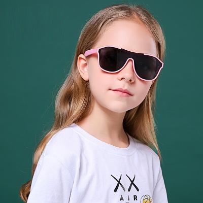 China New European and American fashion new European and American fashion big shading children's silicone sunglasses sunscreen sunscreen baby outdoor polarized for sale