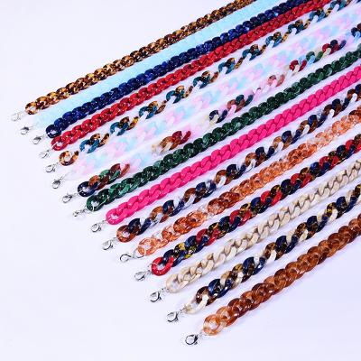 China Colorful Anti Slip Women Chain Eye Sunglasses Glass Holder Neck Strap Lanyard Acrylic Eyewears Reading Glass Accessories for sale