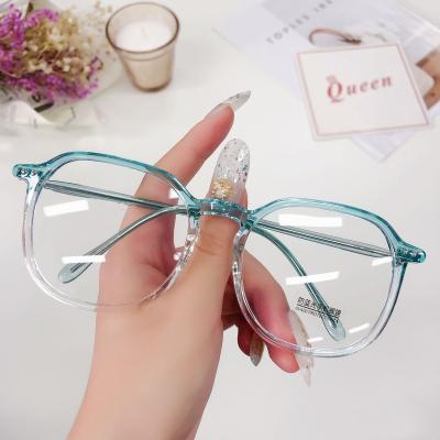 China Oversized Glass Frame TR90 Women Fashion Men Student Anti Blue Light Computer Reading Glasses Optical Frame for sale