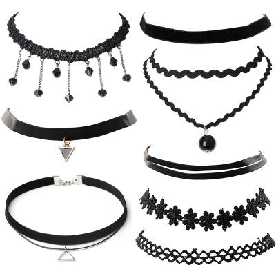 China FASHIONABLE Wholesale Classic Classic Jewelry Clavicle Choker Necklace Multi Layered Chain Necklace Set For Women Girls for sale