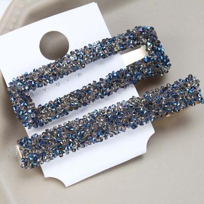 China Brilliant Color First Color Hair Pin Girl Hair Folder Single Diamond Jewel Hairpin Hair Clip Hairpin Clip Set for sale