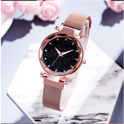 China Non-specific ladies watches flower 24mm outer starry glass Diamond Face Quartz Watch Wholesale for sale