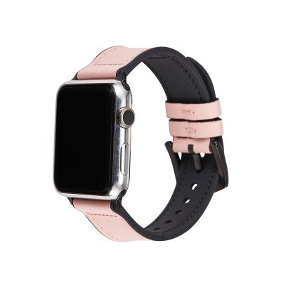 China For Apple Watch 1/2/3/4/5 Generation Sport Leather Silicone Smart Watch Hybrid Strap For Apple Watch 1/2/3/4/5 Generation for sale