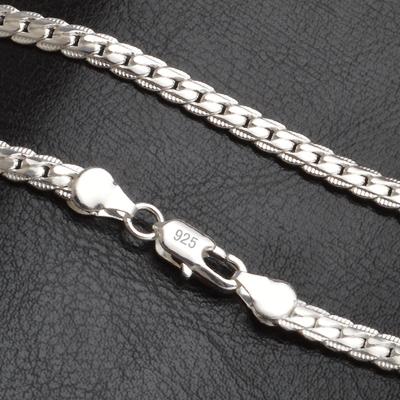 China TRENDY 18k White Gold Filled Mens And Womens 5mm*20 Inch Chain Necklace for sale