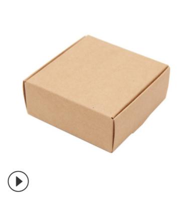 China 10pcs/lot Recycled Materials Paper Box Brown Cardboard Soap Box Packaging Handmade Jewelry Box for sale