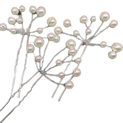 China Fashionable Elegant Women U Shaped Hair Pins Barrette Clip Simulated Pearl Hairpins Stick Bridal Hair Pin Hair Accessories Wedding Hairstyle factory for sale