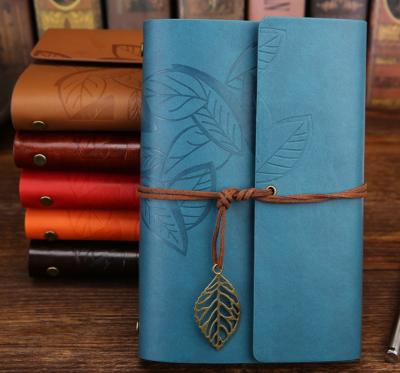 China Leather Notepads Vintage Travel Diary A6 Journal Traveler's Notebook Sketchbook Diary Blank Notebook for sale