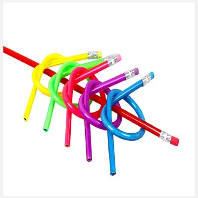 China School Student Pencil 10Pcs Colorful Flexible Soft Pencil With Eraser Stationery Student Colored Pencils School Office Drawing Toys For Kids Children for sale