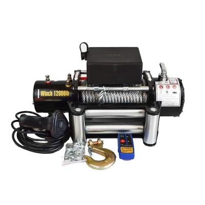 China Wholesale AUTOMATIC Cheap Price Black Color 24V 16800 lb Mini Electric Hoist Winch for sale