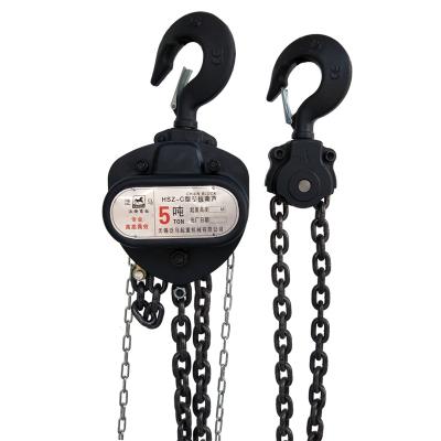 China 5T HSZ-C Chain Hoist Single Chain Pulley Block Manual Hoist 5 Ton for sale