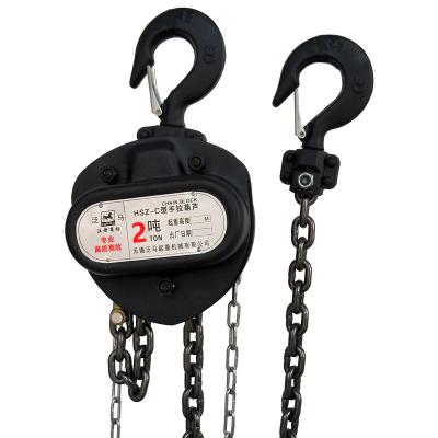 China HSZ-C Chain Hoist 2t Single Chain Pulley Block Manual Hoist 1 Ton for sale