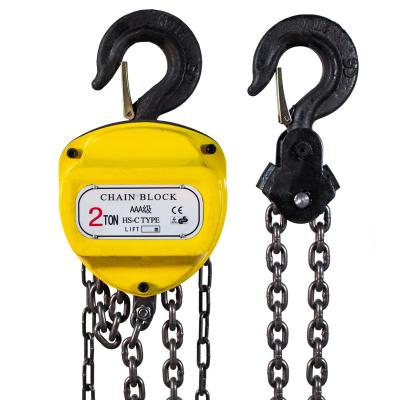 China Factory 3 Ton 10 Tone Portable Manual Block Hand Chain Hoist With Lifting Height 3-20Meter for sale