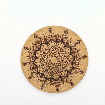 China Viable Natural Round Cork Coaster 100*5mm With Customized Logo for sale