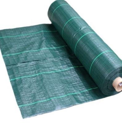 China Agricultural Green Plastic Cultivation PP Woven Textiles Green Weed Control Fabric For Garden Greenhouse Flooring for sale