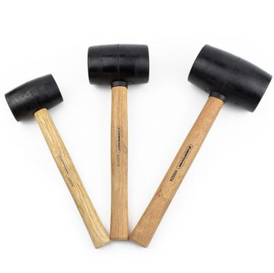 China Machinist Hammer DIY Tool Wholesale High Quality Wood Handle Rubber Hammer for sale