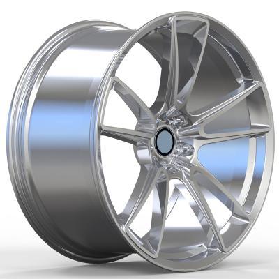 China 6061T6 Aluminum Wheels 5x112 5x120 5x130 Custom Forged Alloy Edges Glossy Black ff04 Silver for sale