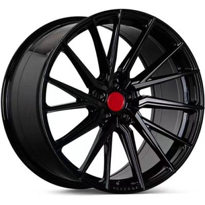 China 6061T6 Aluminum Custom Forged Wheels 19 20 21 Inch Shiny Black Silver High Frequency HF3 4T Alloy Wheels for sale