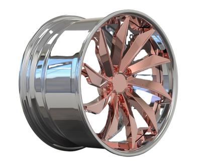 China ALLOY Custom 2 Piece Forged Wheels 18 19 20 21 22 Inch Alloy Wheels 5x120 Chrome for sale