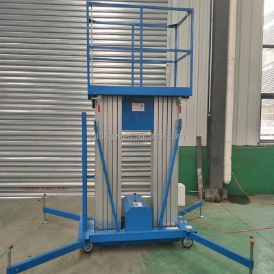 China Garment Shops CE Hydraulic Double Mast Aluminum Alloy Work Platform Table Lift Lifts on Sale for sale