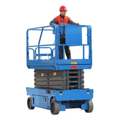 China Height 10m high quality mobile hydraulic manlift platform electric scissor lift 6m 8m mobile scissor lift for sale