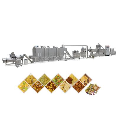 China Instant Chips Breakfast Cereals Oatmeal Rice Puffs Making Extruder Machinery Snacks Production Line for sale