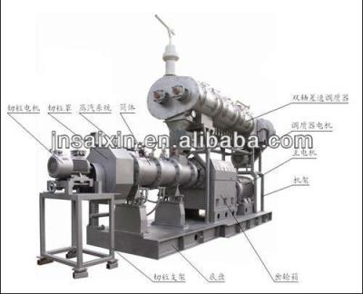 China Cheapest floating fish food twin screw extruder machine fish food twin screw extruder cheapest floating machine for sale