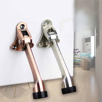 China Modern Zinc Alloy Anti-Collision Device Anti-Collision Lever Stopper Door Stopper Free Kick Stop For Floor Door Block Stop Bracket Hardware for sale