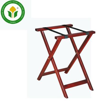 China Traditional Solid Wood Folding Luggage Rack Hotel Luggage Racks for sale