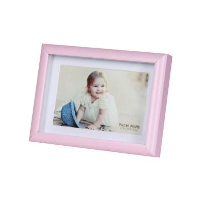 China Fashionable High Quality MDF Blue Pink Colorful Wooden Picture Frame -5X7 - for Holiday Christmas Keepsake Gifts for Baby and New Parents for sale