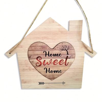 China Custom Double-Layer Europe Design Soft Home Wall Hanging Wood Sign Home Decor Wood Sign Plaque for sale