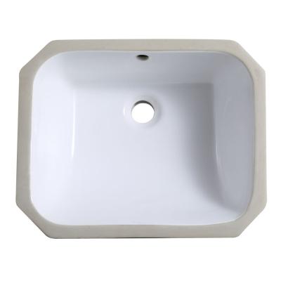 China New Traditional Model CUPC Bathroom Cabinet Rectangular Undermount Sink Ceramic Basin For Bathroom for sale