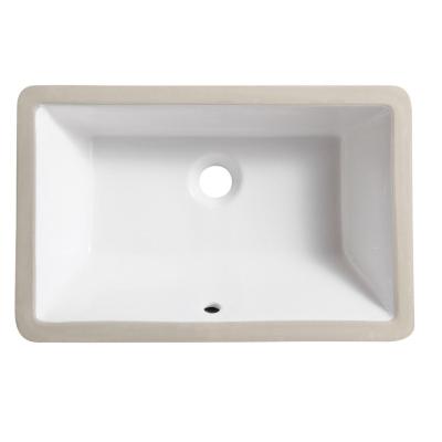 China Traditional Wholesale Ceramic Cabinet Undermount Ceramic Sink Rectangular White Under Counter Sink for sale