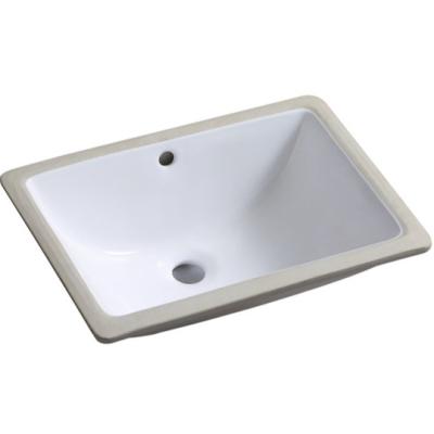 China Smooth 1612 Wholesale Ceramic Undermount Hospital Cabinet Rectangle White Ceramic Sink Under Counter Sink HJC for sale