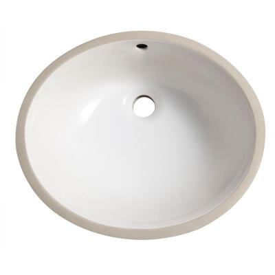 China New Arrival HJC Traditional Porcelain Undermount Bathroom Sink CUPC Oval Hand Wash Basin Promotion Porcelain for sale