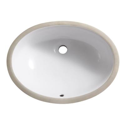 China OEM ODM Traditional Oval Ceramic Bathroom Sink Under Counter Wash Basin For Hotel School Project for sale