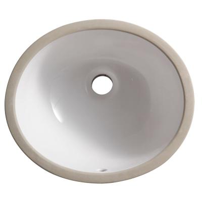 China Hot Sale HJC Traditional Ceramic Undermount Oval Bathroom Cabinet Sink Under Counter Basin With CUPC Certificate for sale