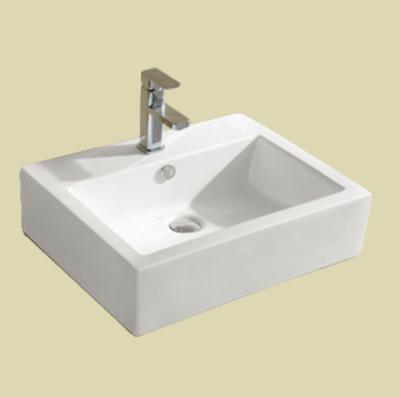 China Good Selling Modern Porcelain Bathroom Sink Ceramic Marble Wash Basin Without Facet Hole for sale