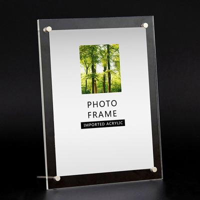 China 5/6/8/12inch Plastic Photo Frames Acrylic Paper Holder Picture Poster Camp Certificate Display Frame Office Table Decoration for sale