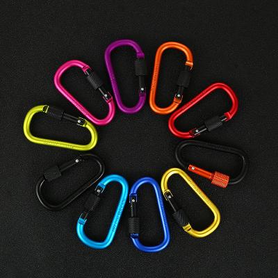 China Wholesale Price Metal Waterproof Metal Key Chain Carabiner Anti-rust And Faded Break-proof Multifunctional Buckle With Lock for sale