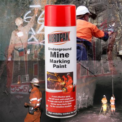 China Underground Highly Visible Mine Marking Aerosol Spray Paint 500ml for sale