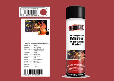 China AEROPAK de color rojo oscuro con la marca de la mina subterránea de MSDS 500ml rocían la pintura para las ubicaciones sensibles del fuego en venta