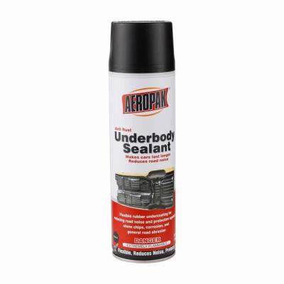 China Aeropak Black Car Underbody Sealant Spray Car Undercoating Spray for sale